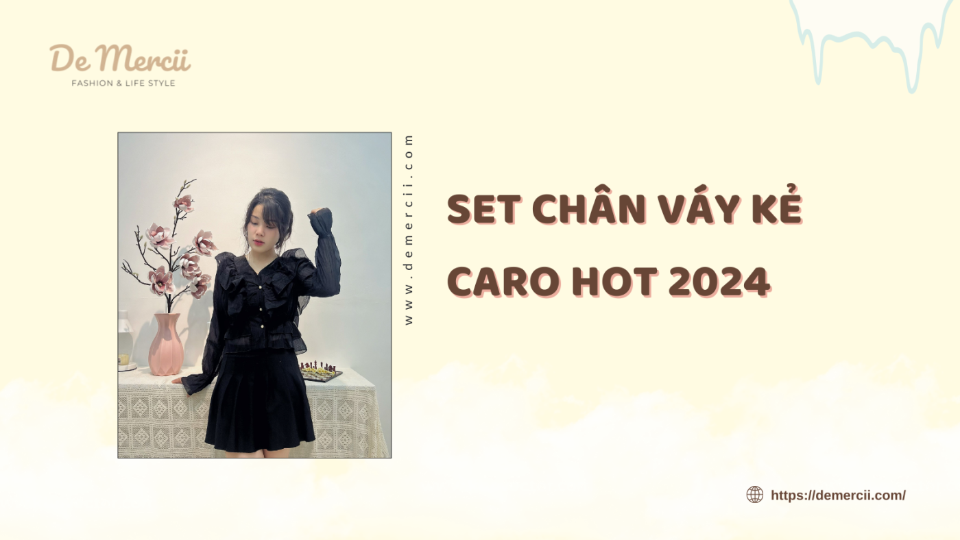 Set chân váy kẻ caro hot 2024