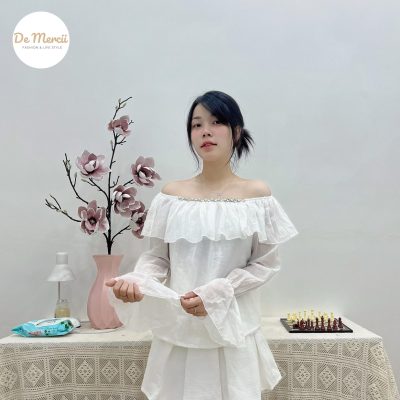 Áo Trễ Vai Đính Đá - Xu Hướng Thời Trang