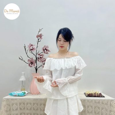 Áo Trễ Vai Đính Đá - Xu Hướng Thời Trang