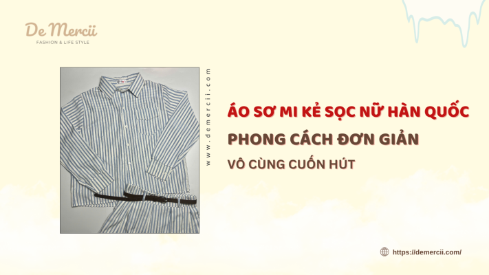 áo sơ mi kẻ sọc nữ Hàn Quốc